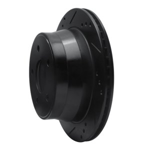 Chevrolet Blazer Brake Rotor (1) - Rear Left - R1 Concepts - Drilled & Slotted - Black - `97-`05